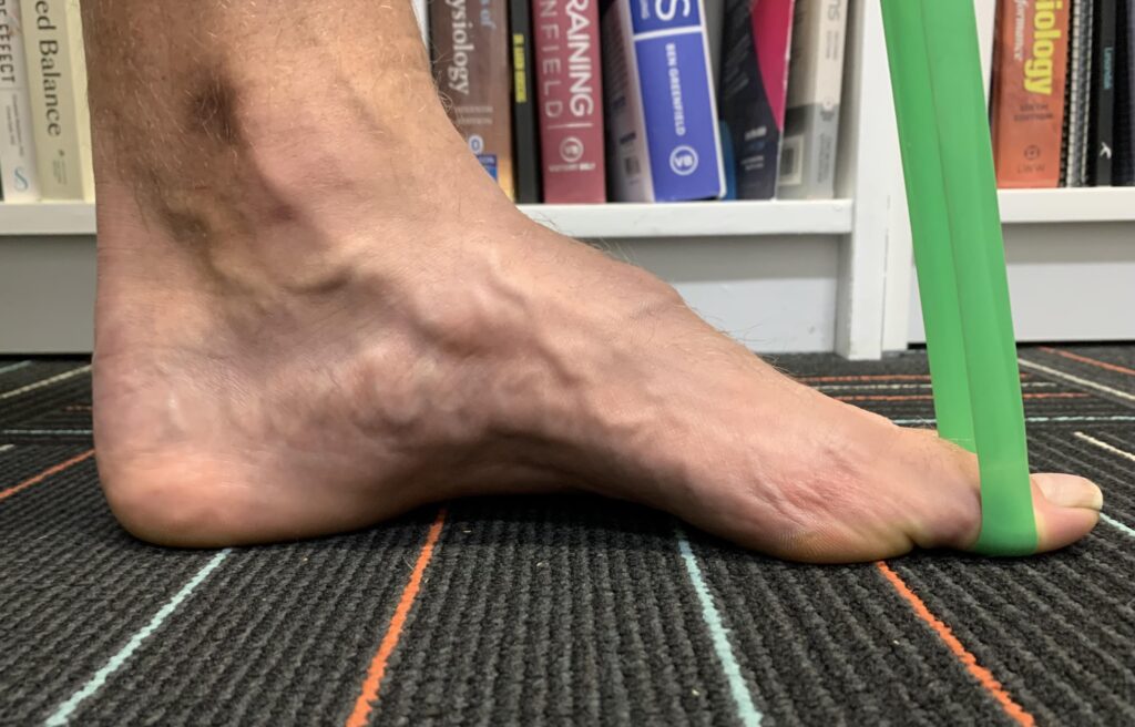 Big toe flexion versus mini-band