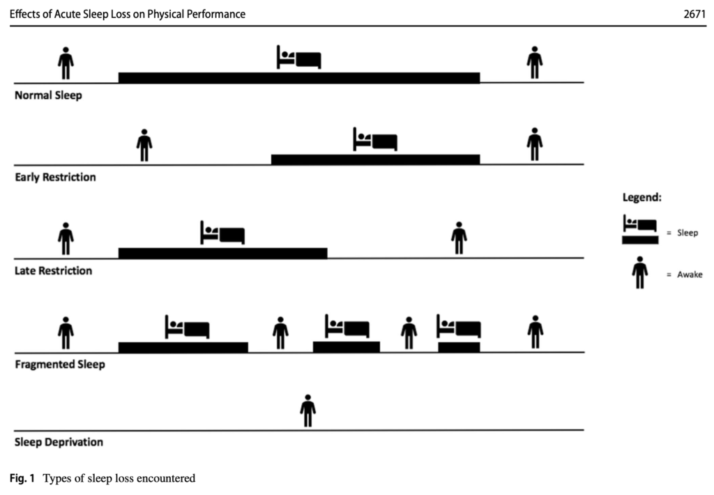 Acute sleep loss on physical performance